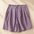 Daisy Embroidered Linen Short