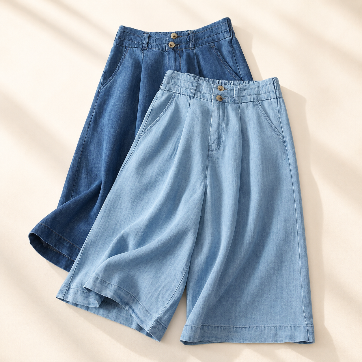 Stella Wide Leg Denim Short