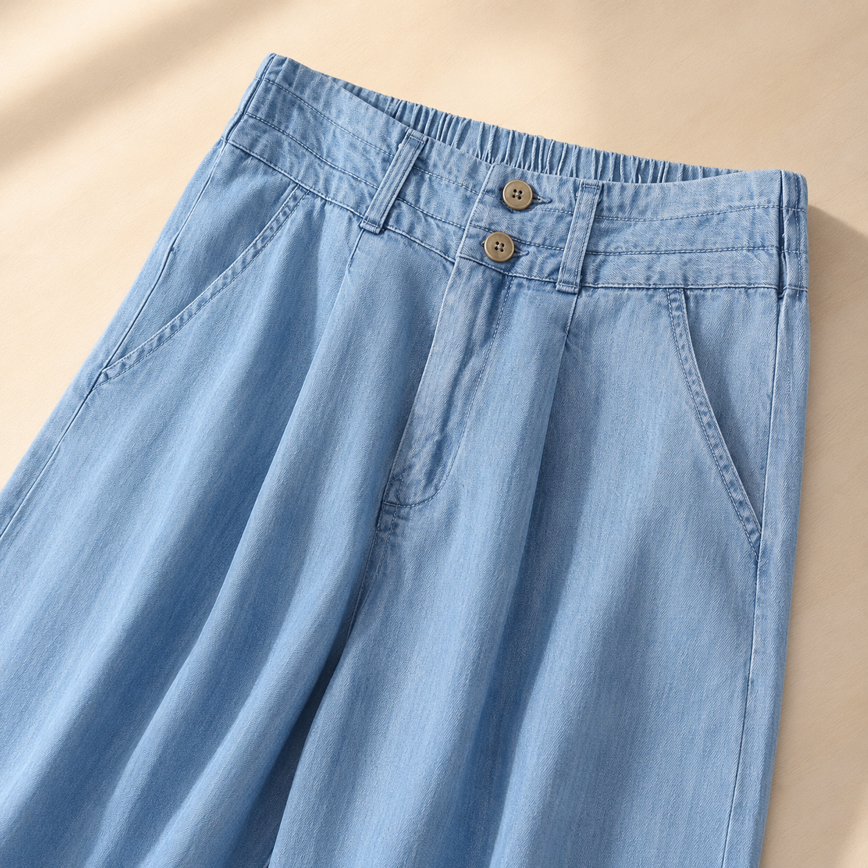 Stella Wide Leg Denim Short