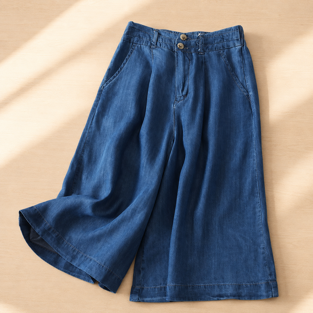 Stella Wide Leg Denim Short