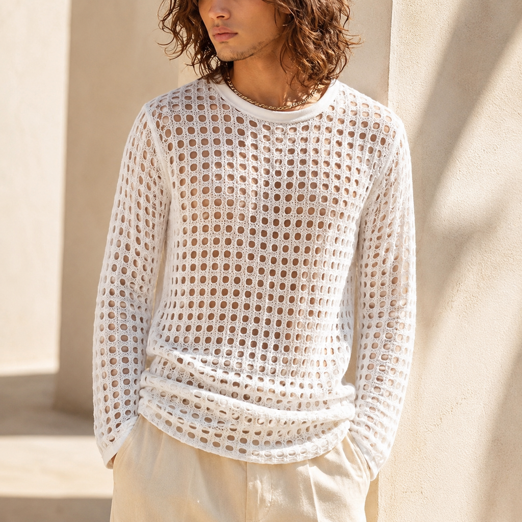 Malibu Cotton Mesh Sweater
