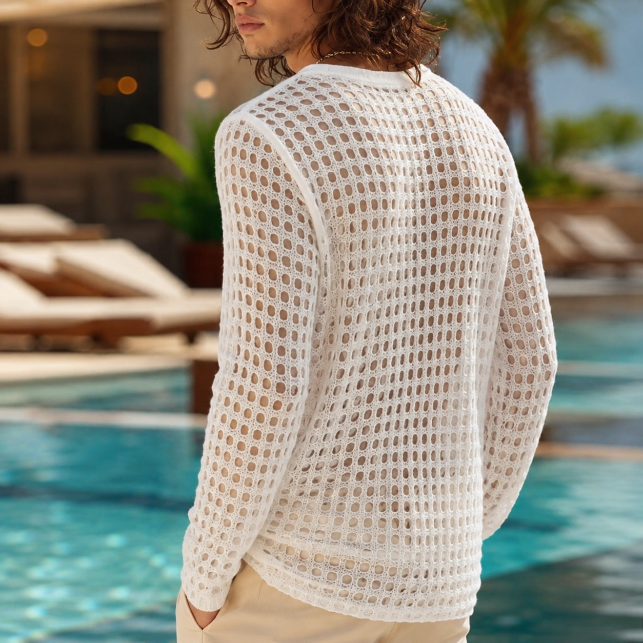 Malibu Cotton Mesh Sweater