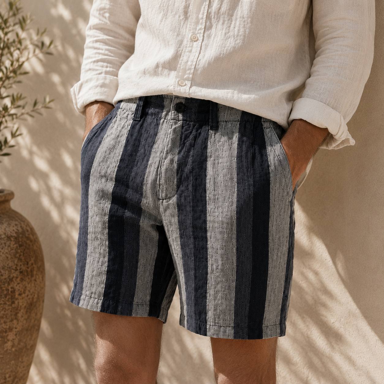 Barret Stripe Linen Short