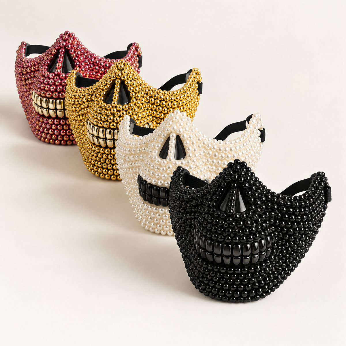 The Nocturne Beaded Skull Mask
