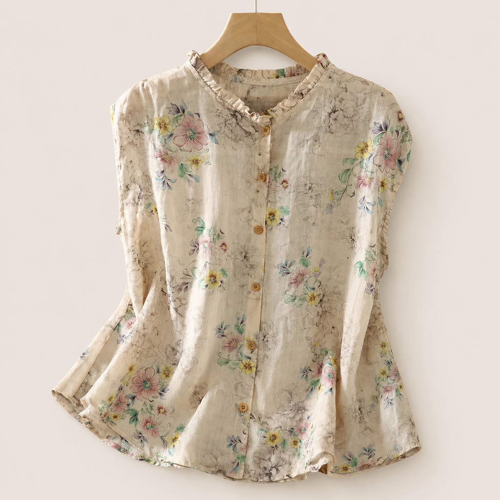 Willow Ramie Print Blouse