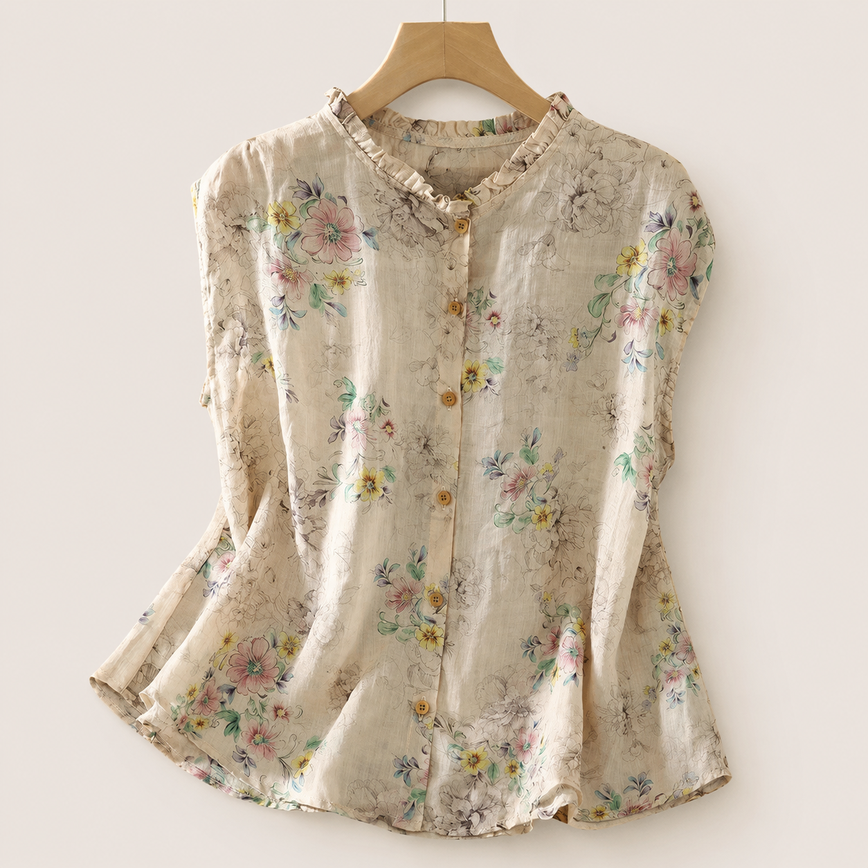 Willow Ramie Print Blouse