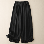 Ivy Ruffle Hem Linen Pant