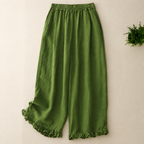 Ivy Ruffle Hem Linen Pant