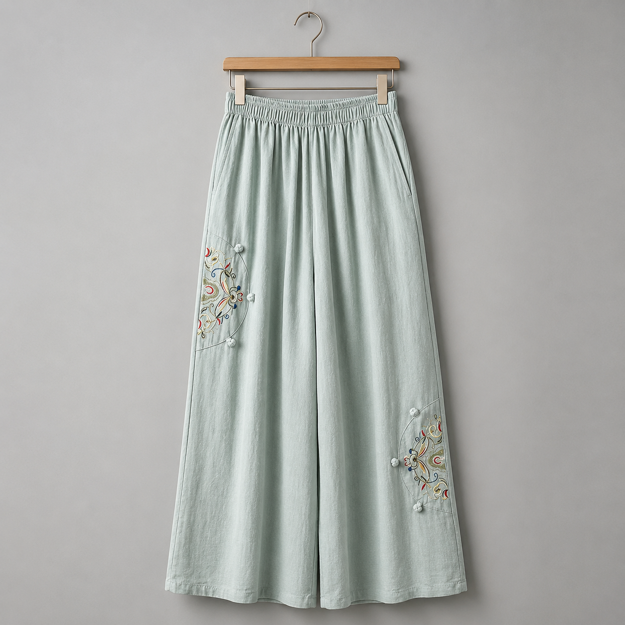 Brooke Embroidered Wide Leg Pant