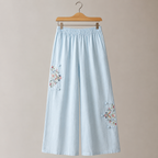 Brooke Embroidered Wide Leg Pant