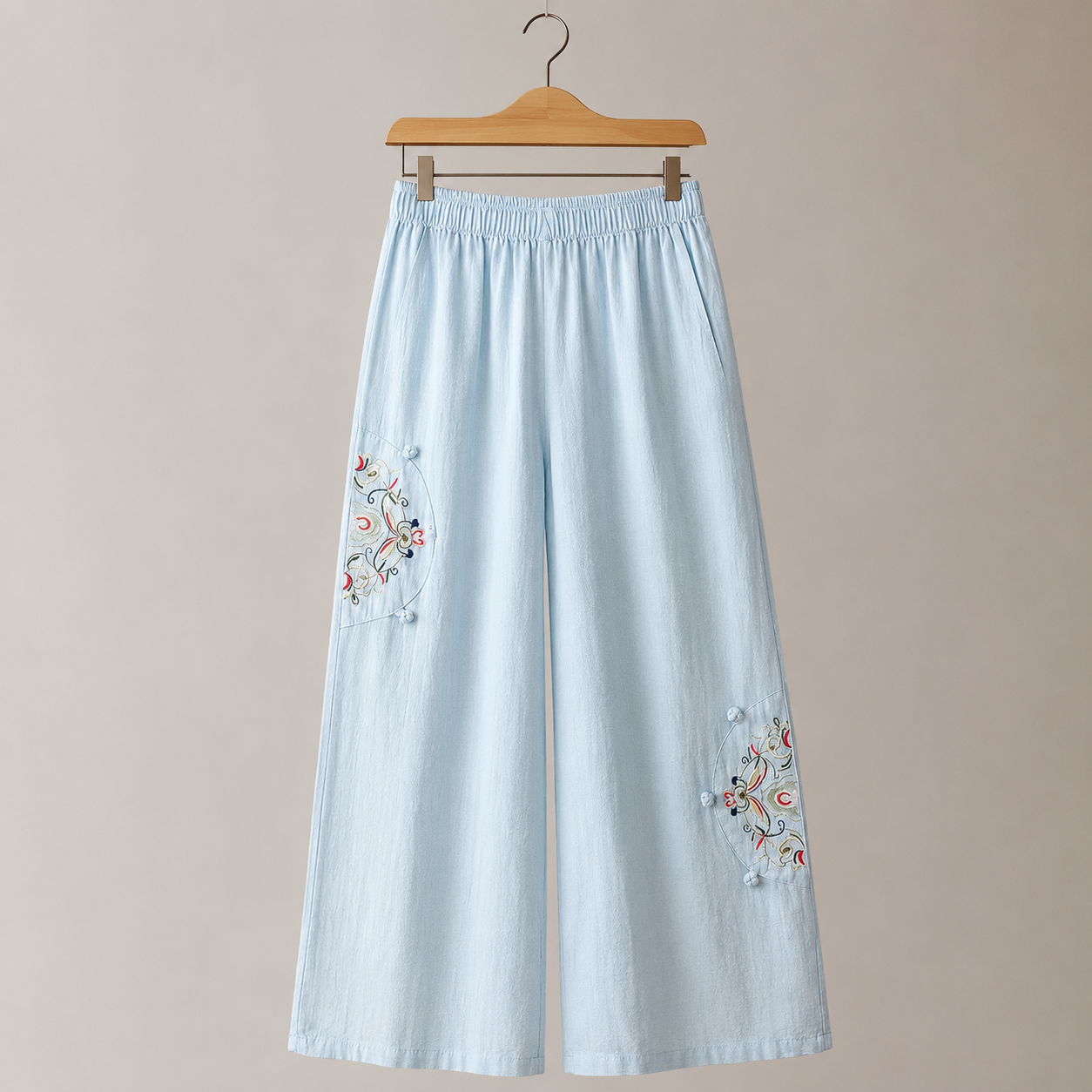 Brooke Embroidered Wide Leg Pant
