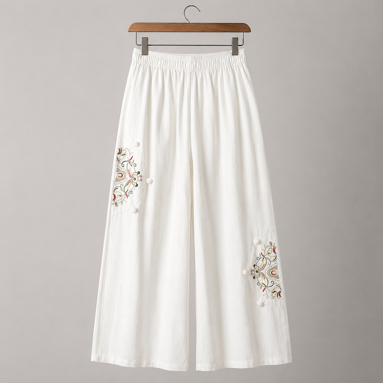 Brooke Embroidered Wide Leg Pant