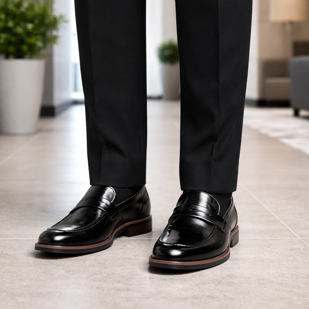 Lorenzo Split-Leather Pointed Loafer