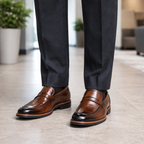 Lorenzo Split-Leather Pointed Loafer