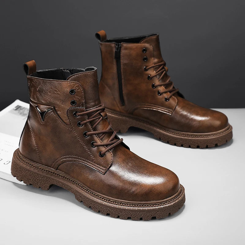 Gavin Genuine Leather  Boots