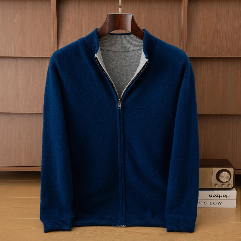 Calum Wool Polo Sleeve Sweater