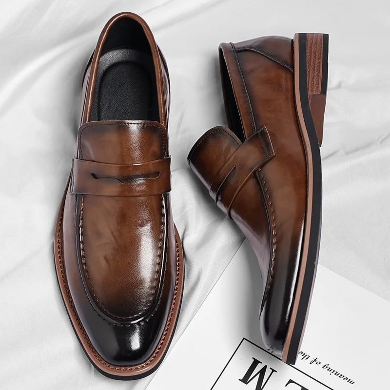 Lorenzo Split-Leather Pointed Loafer