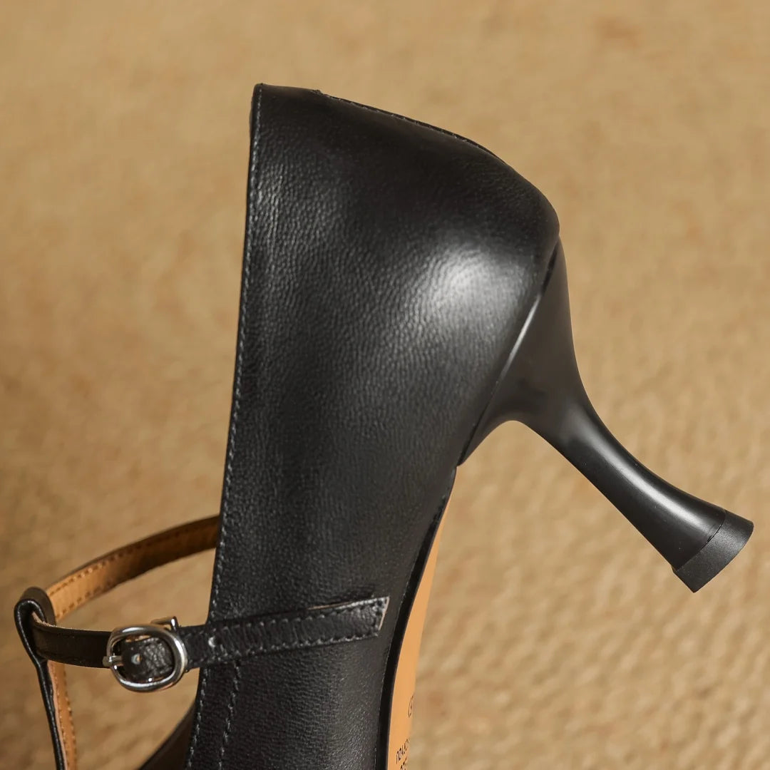 Elena Genuine Leather T-Strap Pump