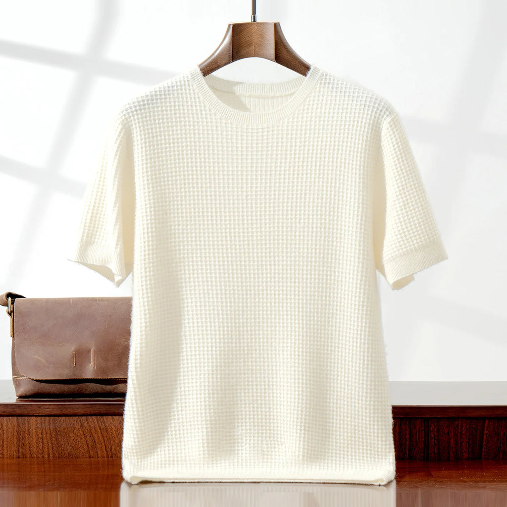 Silas Cashmere Waffle Knit Tee