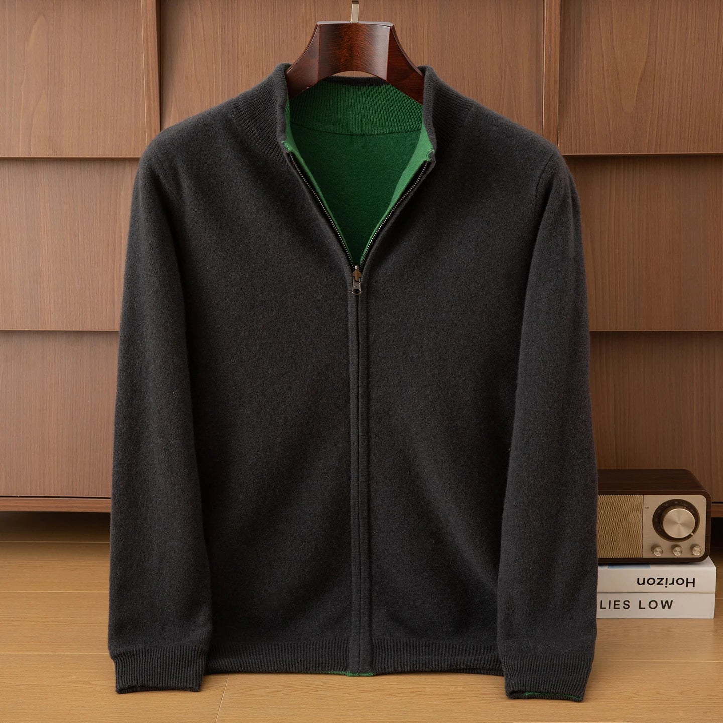 Calum Wool Polo Sleeve Sweater