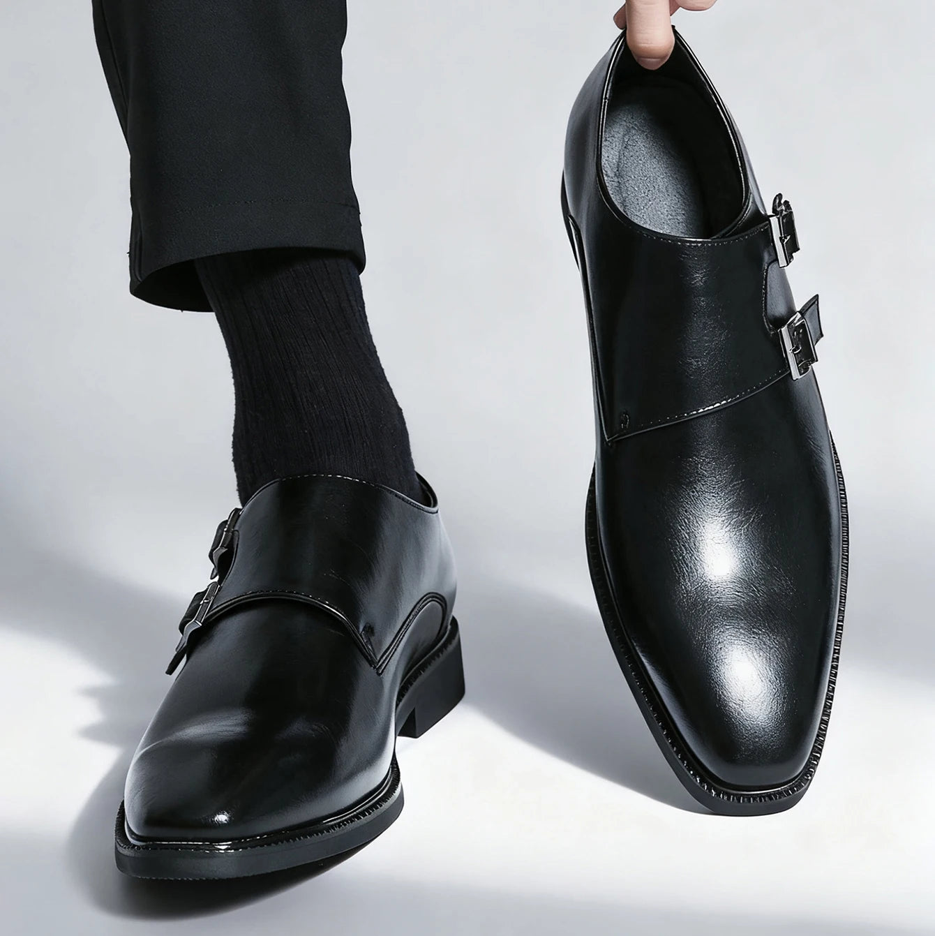 Laurent Genuine Leather Monk Strap