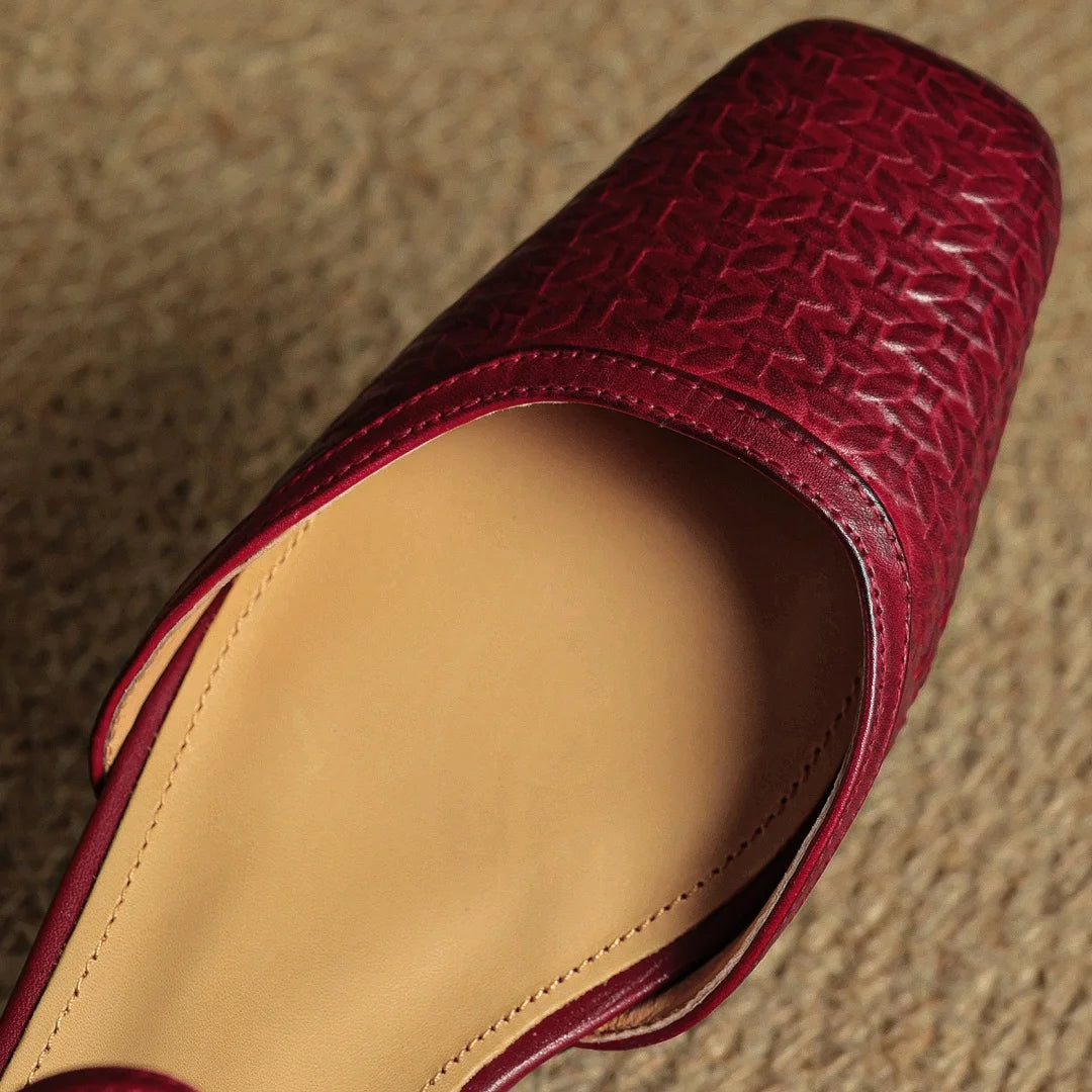 Arlena Genuine Leather Strap Flat
