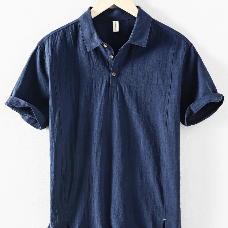 Coastal Linen Polo Shirt