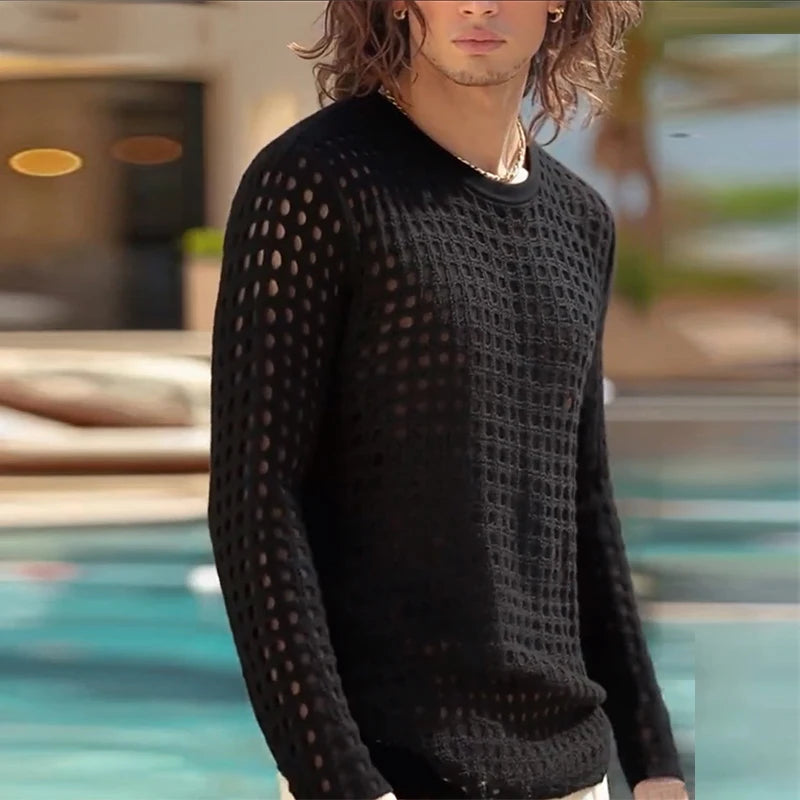 Malibu Cotton Mesh Sweater