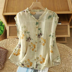 Willow Ramie Print Blouse