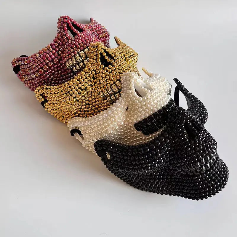 The Nocturne Beaded Skull Mask