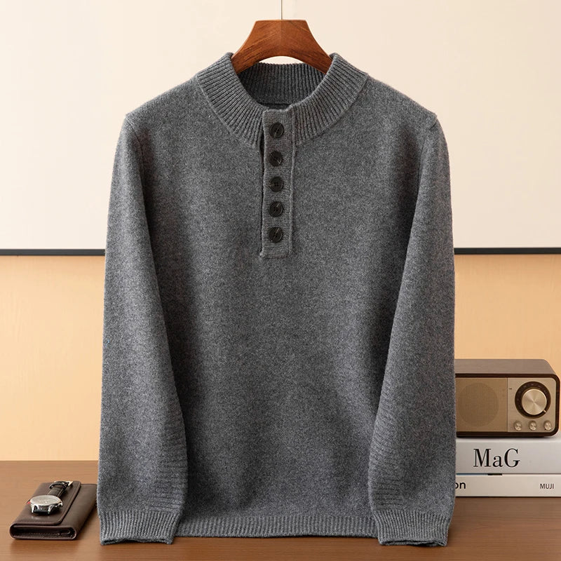 Noah Pure Wool Button Sweater