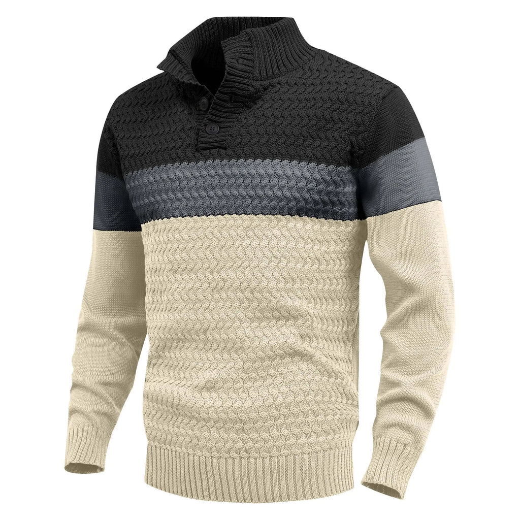Arlo Knit Cotton-Blend Henley Sweater