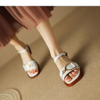 Corso Leather Flat Sandal