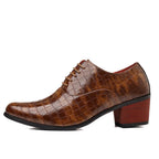 The Ellison Croc-Embossed Block-Heel Oxford