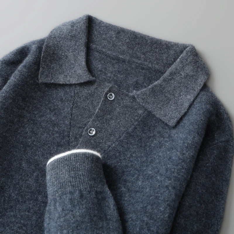 Ethan Wool Polo Knit Sweater