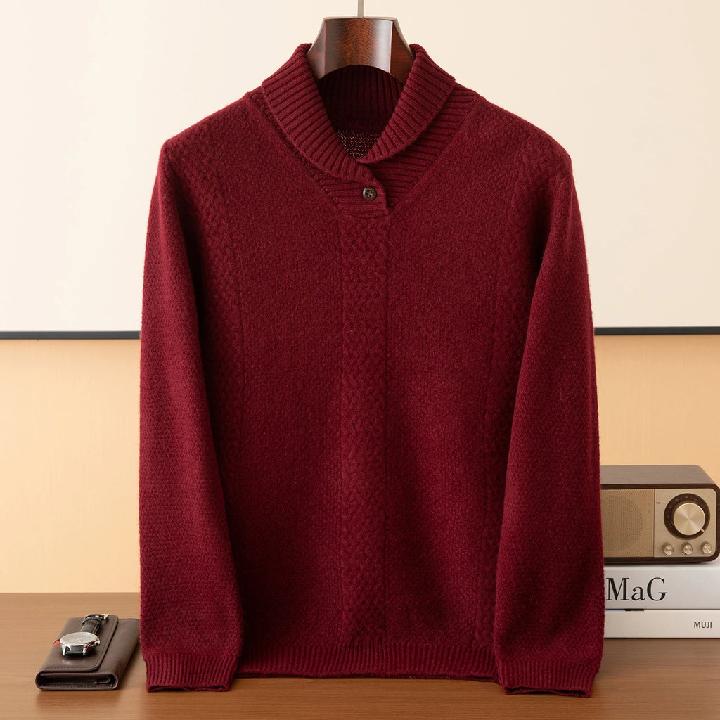 Rowan Jacquard Collar Knit Pullover