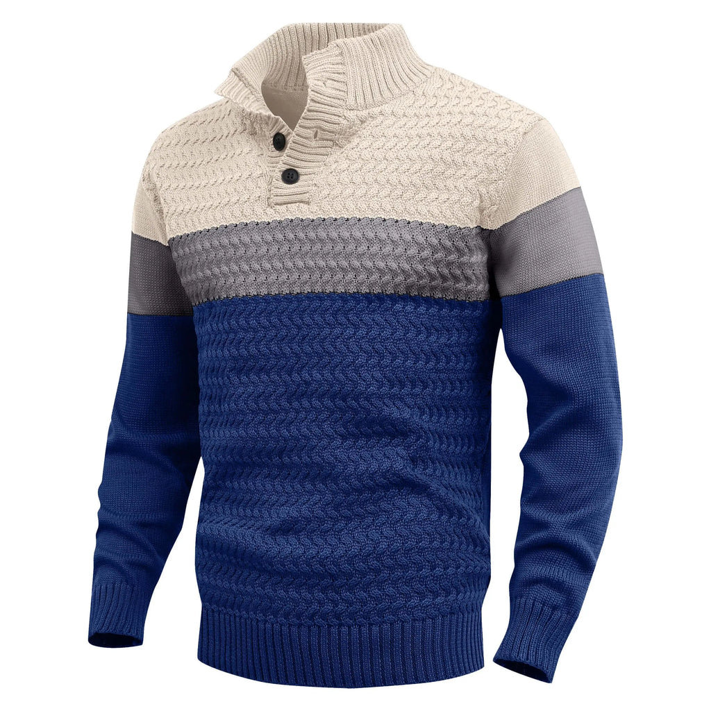 Arlo Knit Cotton-Blend Henley Sweater