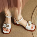 Corso Leather Flat Sandal