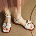 Corso Leather Flat Sandal