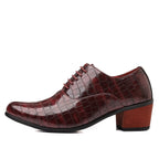 The Ellison Croc-Embossed Block-Heel Oxford