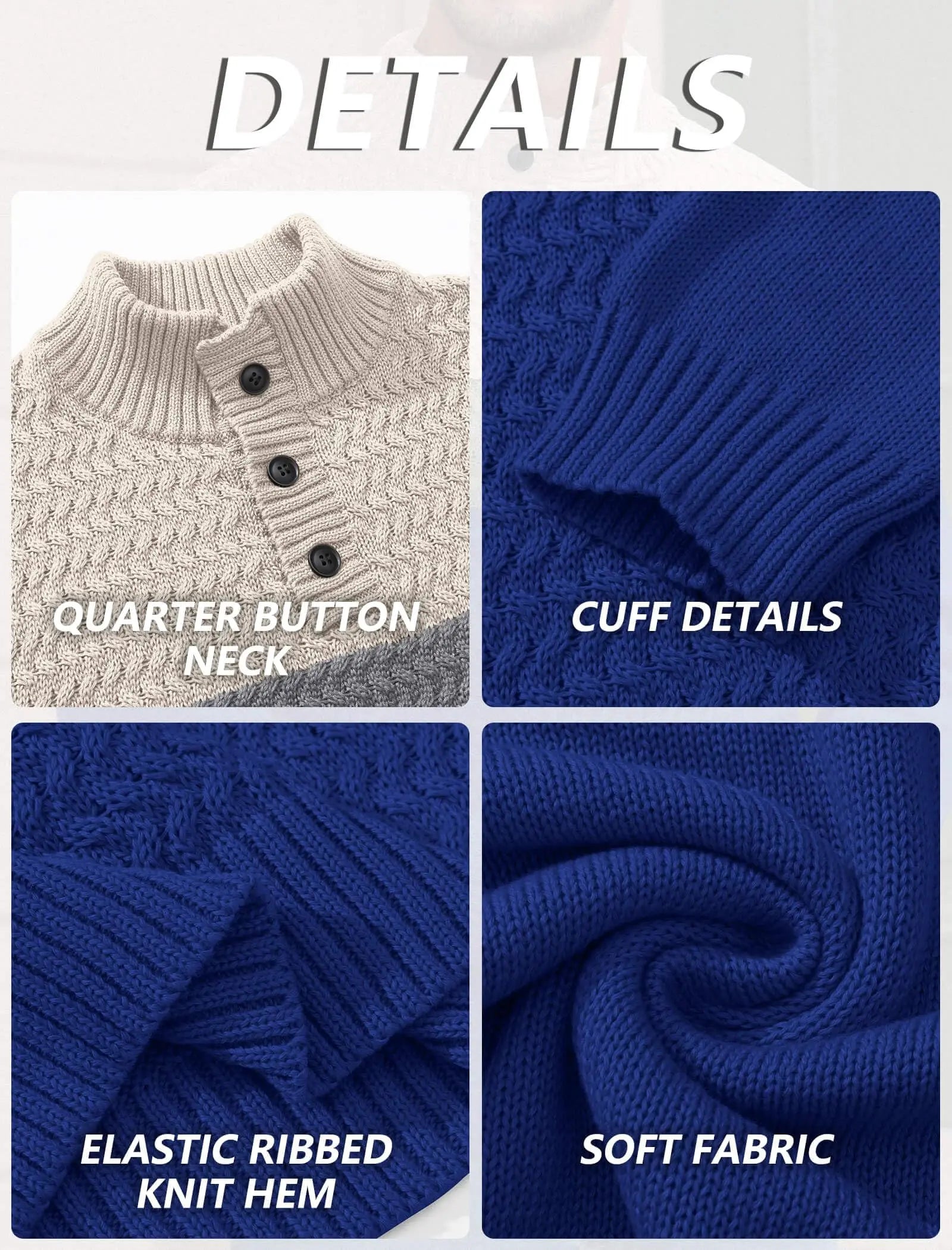 Arlo Knit Cotton-Blend Henley Sweater