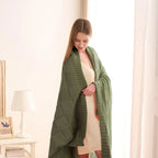 Sofia Cotton Knit Throw Blanket