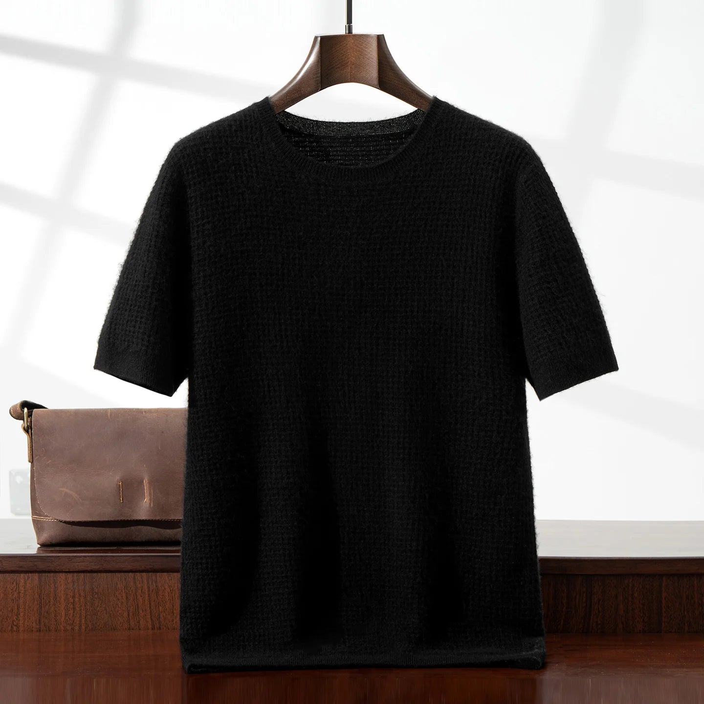 Silas Cashmere Waffle Knit Tee