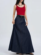 Elise French Retro Denim Skirt
