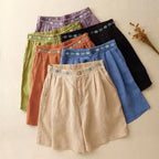 Daisy Embroidered Linen Short