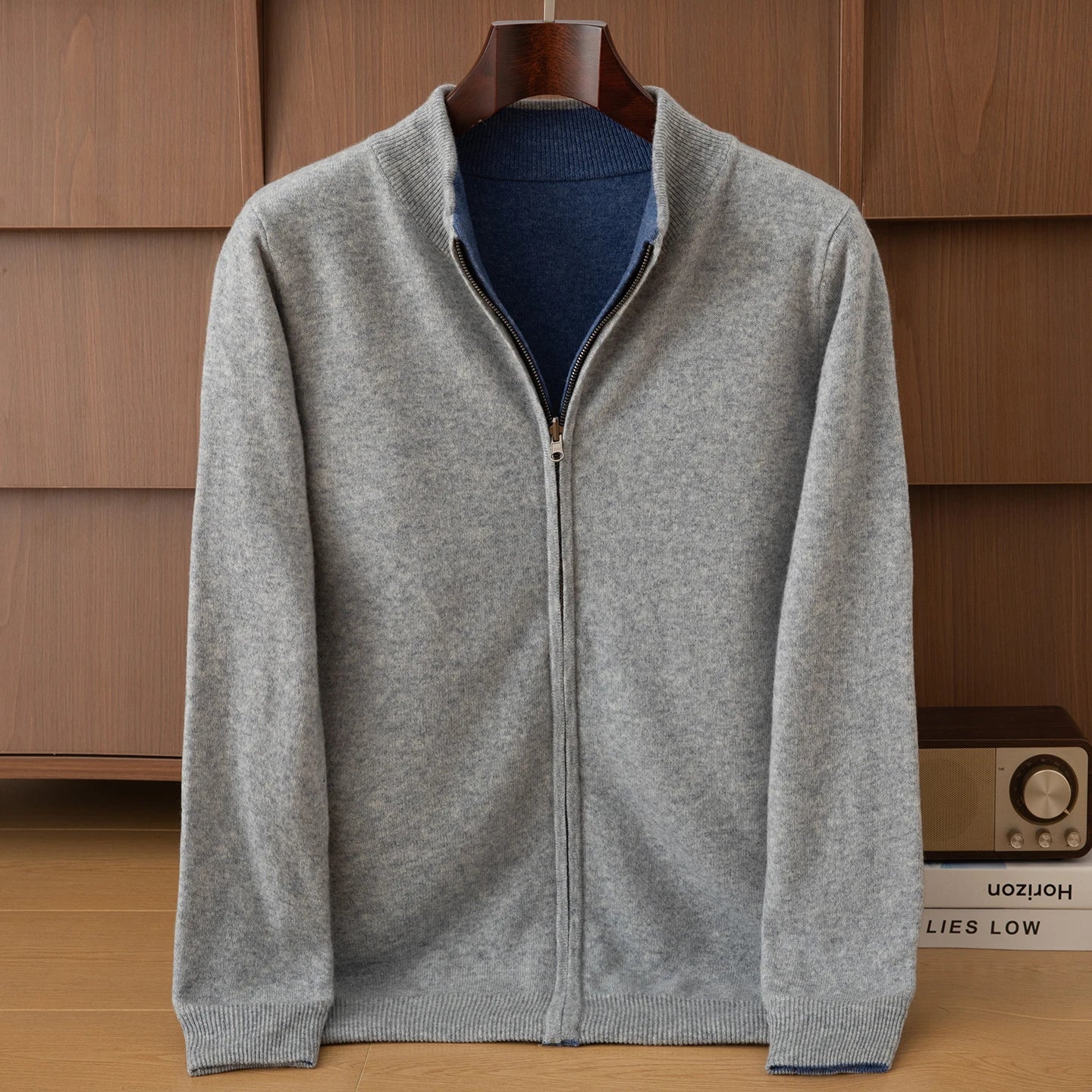 Calum Wool Polo Sleeve Sweater