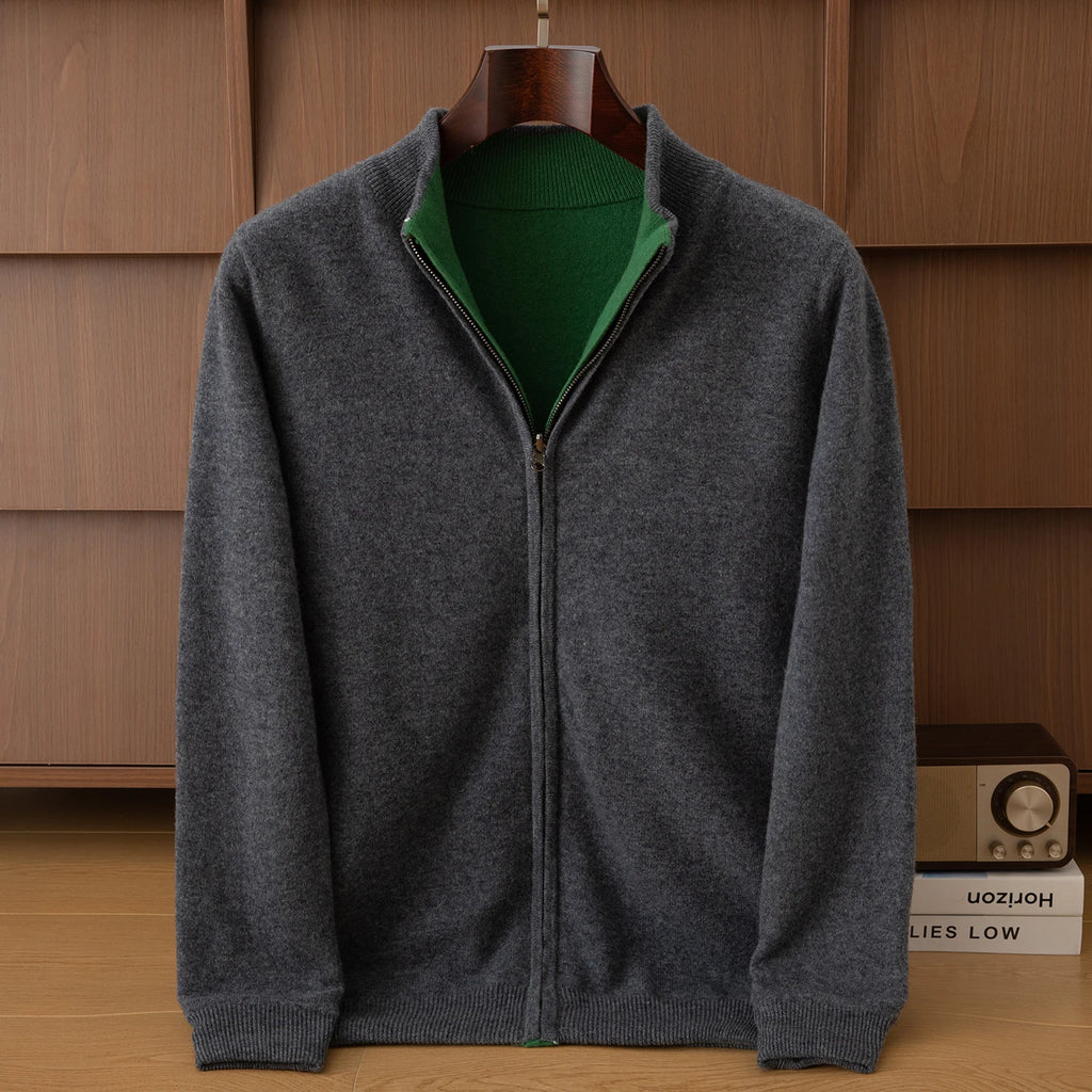 Calum Wool Polo Sleeve Sweater