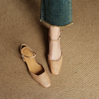 Arlena Genuine Leather Strap Flat