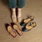 Arlena Genuine Leather Strap Flat
