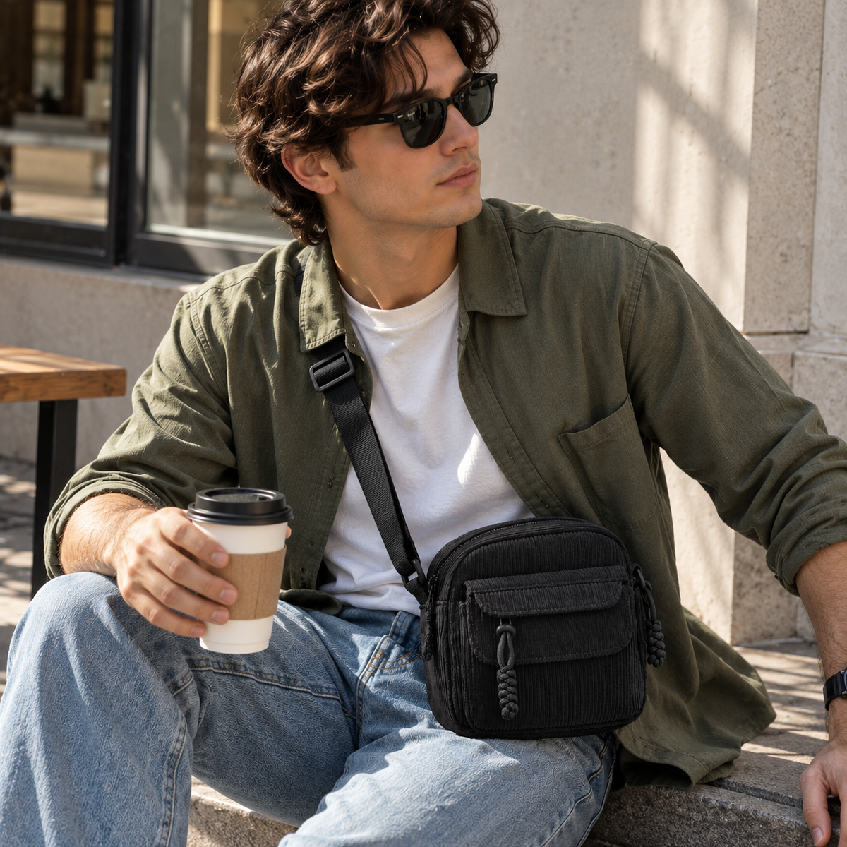 The Ellis Corduroy Crossbody Bag